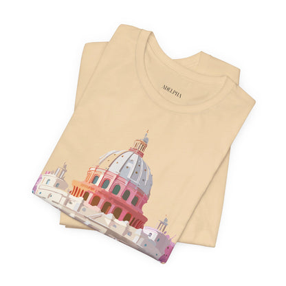 Natural Cotton Tee Shirt - Beautiful Places Collection - Rome Printify