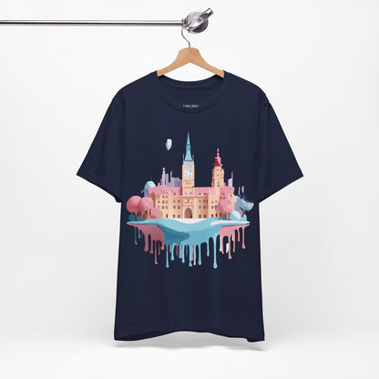 Natural Cotton Tee Shirt - Beautiful Places Collection - Prague Printify