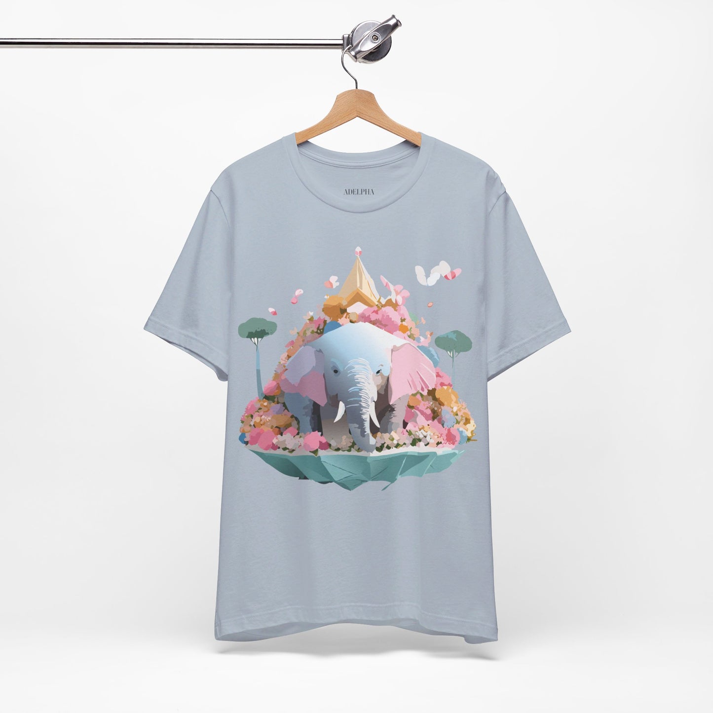 T-Shirt aus natürlicher Baumwolle mit Elefant