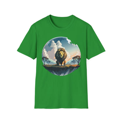 Lion Shirt Unisex Animal Tee Gildan Softstyle 64000 One Hundred Percent Cotton