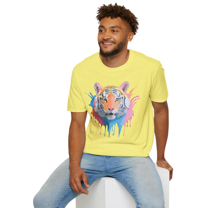 Tiger Print Unisex Softstyle T Shirt Gildan 64000 Comfort Tee