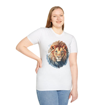 Unisex Lion Shirt Gildan Softstyle 64000 Tee 100 Percent Ring Spun Cotton