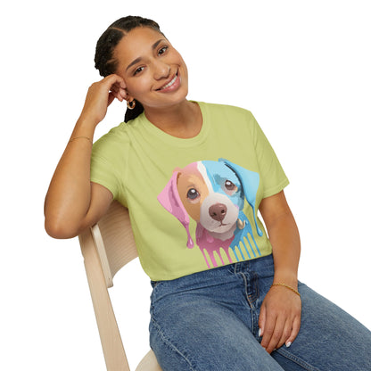 Unisex Dog Shirt Animal Tee Gildan Softstyle 64000 Cotton Tee