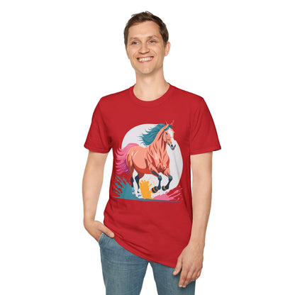 Unisex Horse Shirt Tee Gildan Softstyle 64000 Premium Ringspun Cotton