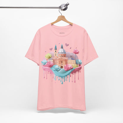 Natural Cotton Tee Shirt - Beautiful Places Collection - Prague Printify