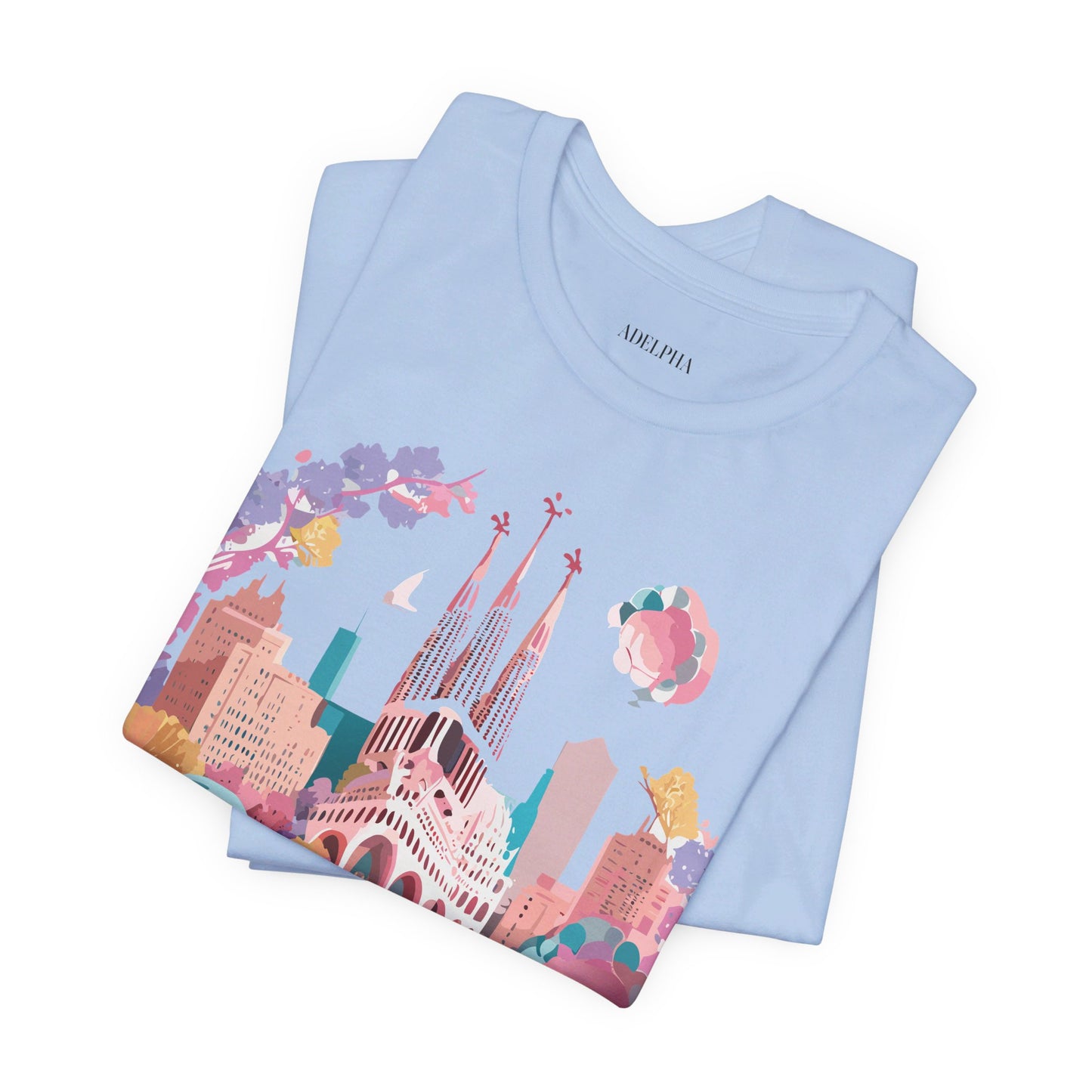 T-Shirt aus natürlicher Baumwolle – Kollektion „Beautiful Places“ – Barcelona