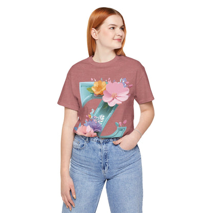 Natural Cotton Tee Shirt - Letters Collection - Z Printify