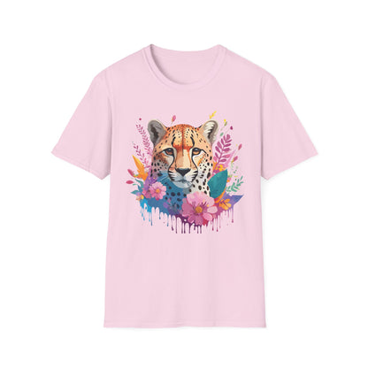 Unisex Cheetah Print Tee Softstyle Gildan 64000 Lightweight Apparel