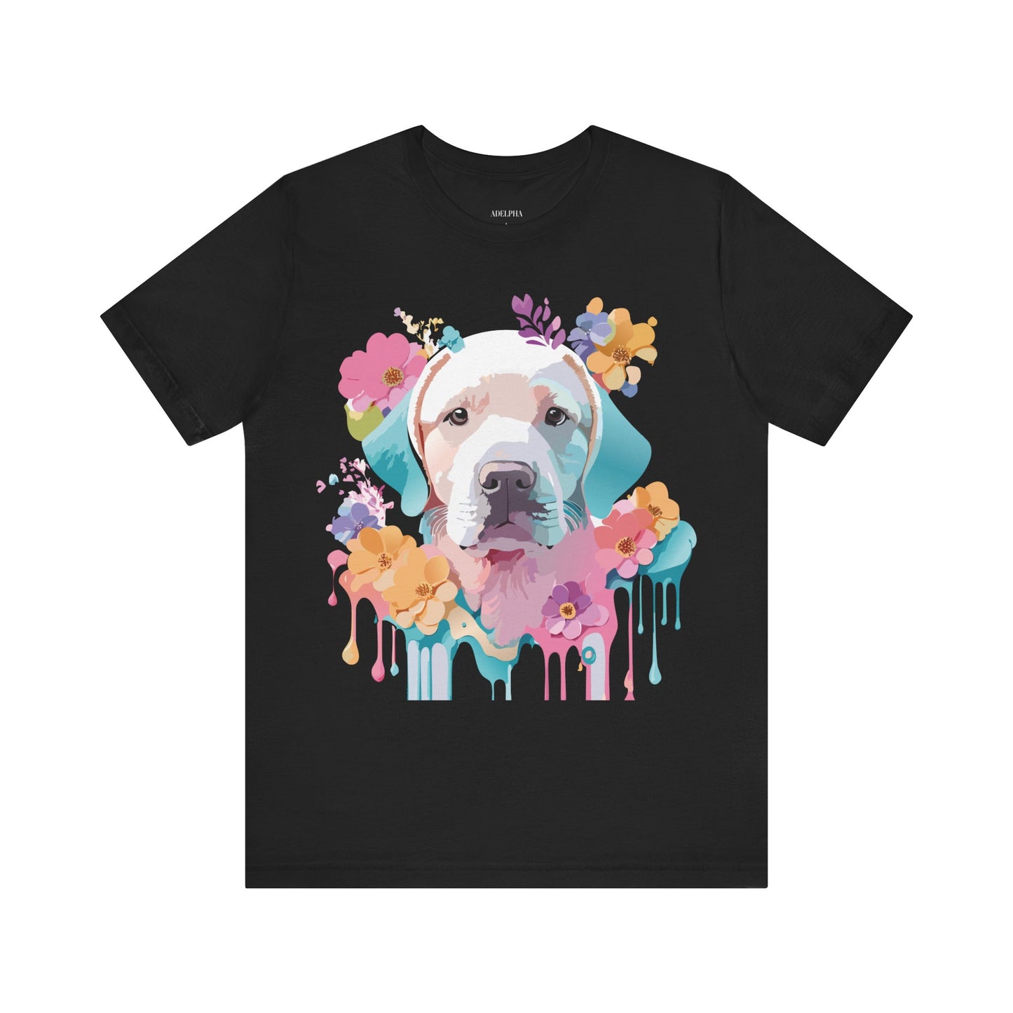 Natural Cotton Tee Shirt with Dog