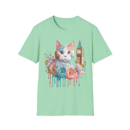 Cat Shirt Unisex Tee Softstyle 64000 Gildan Ring Spun Cotton