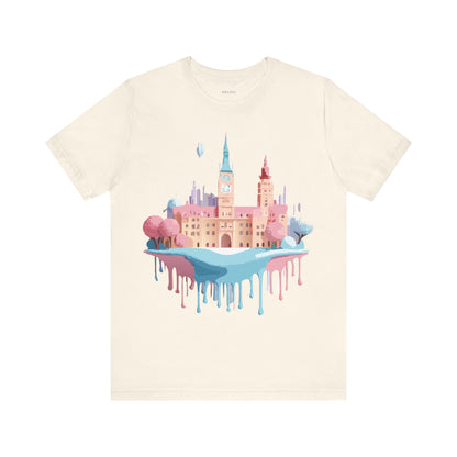 Natural Cotton Tee Shirt - Beautiful Places Collection - Prague Printify