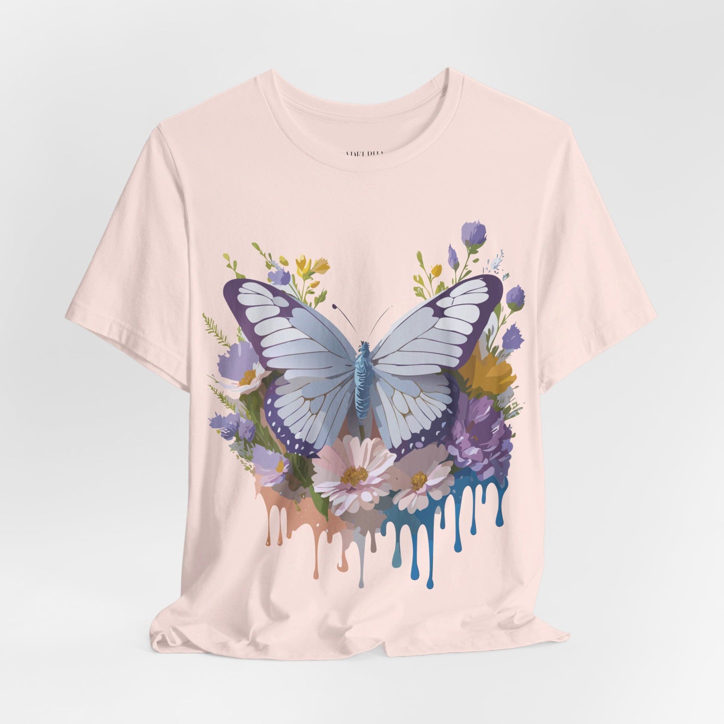 T-shirt en coton naturel avec papillon