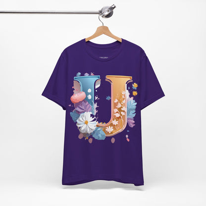 Natural Cotton Tee Shirt - Letters Collection - U Printify