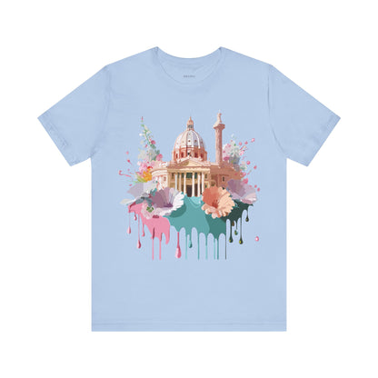 Natural Cotton Tee Shirt - Beautiful Places Collection - Rome Printify