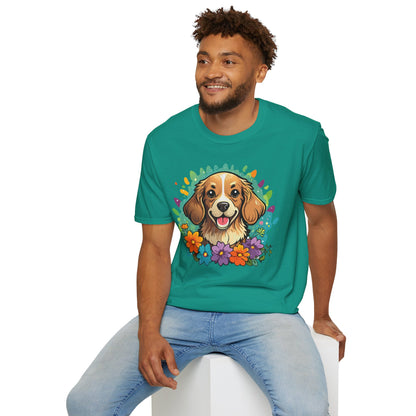 Dog Lover Unisex Animal Print T Shirt Cotton Tee Gildan Softstyle 64000