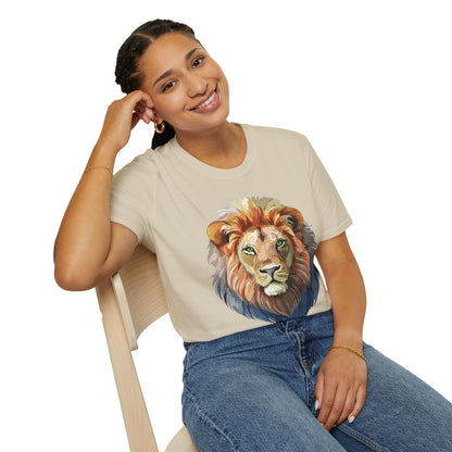 Lion Shirt Unisex Animal Tee Gildan Softstyle 64000 Cotton Comfort