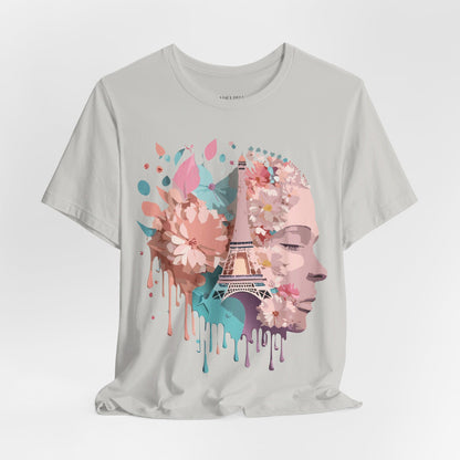 Natural Cotton Tee Shirt - Beautiful Places Collection - Paris Printify