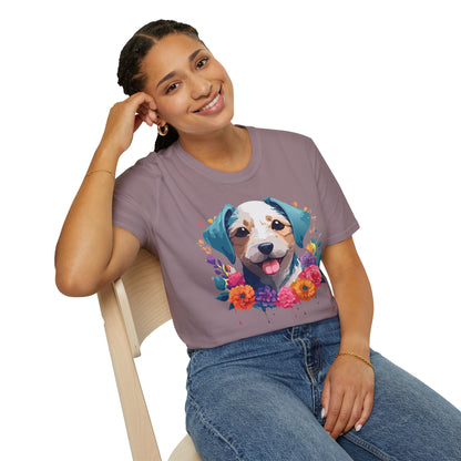 Dog Shirt Unisex Animal Short Sleeve Tee Gildan Softstyle 64000 Cotton Tee