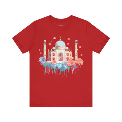 Natural Cotton Tee Shirt - Taj Mahal, India Printify