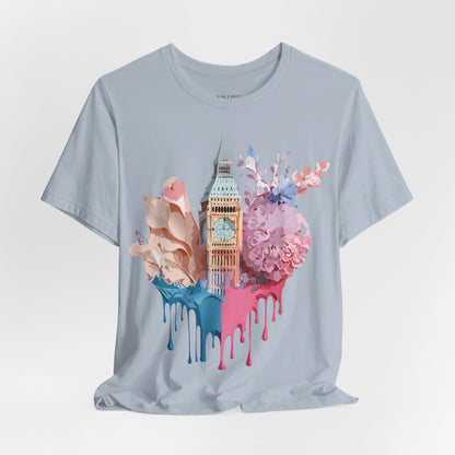Natural Cotton Tee Shirt - Beautiful Places Collection - London Printify