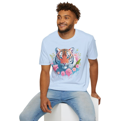 Unisex Tiger Shirt Gildan Softstyle 64000 Cotton Tee Everyday Comfort