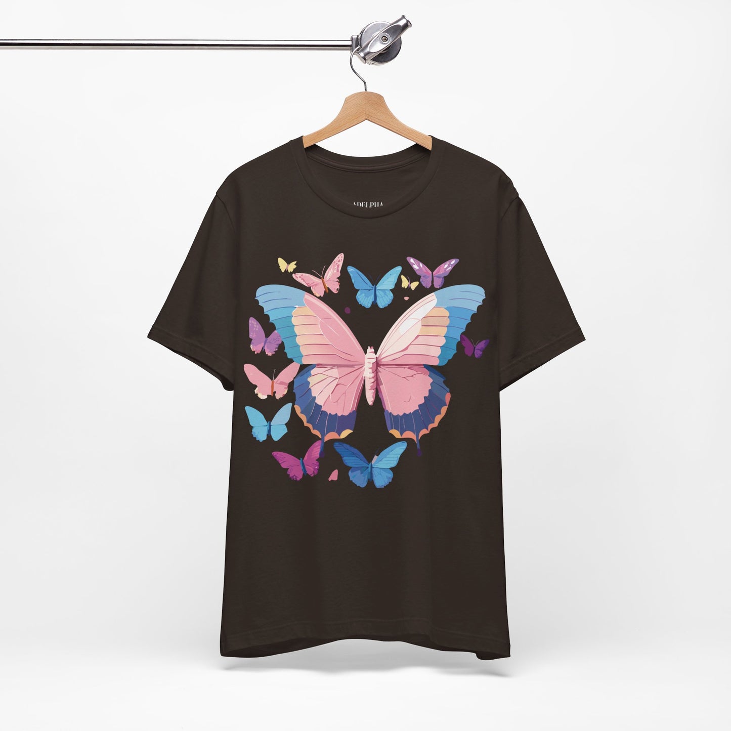 T-shirt en coton naturel avec papillon