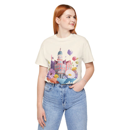 Natural Cotton Tee Shirt - Beautiful Places Collection - Amsterdam Printify