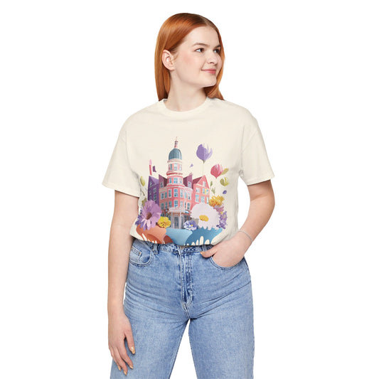 Natural Cotton Tee Shirt - Beautiful Places Collection - Amsterdam Printify