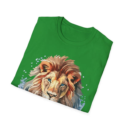 Unisex Lion Shirt Gildan Softstyle 64000 Tee 100 Percent Ring Spun Cotton