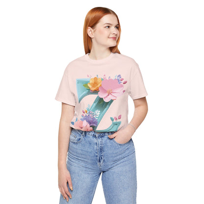 Natural Cotton Tee Shirt - Letters Collection - Z Printify