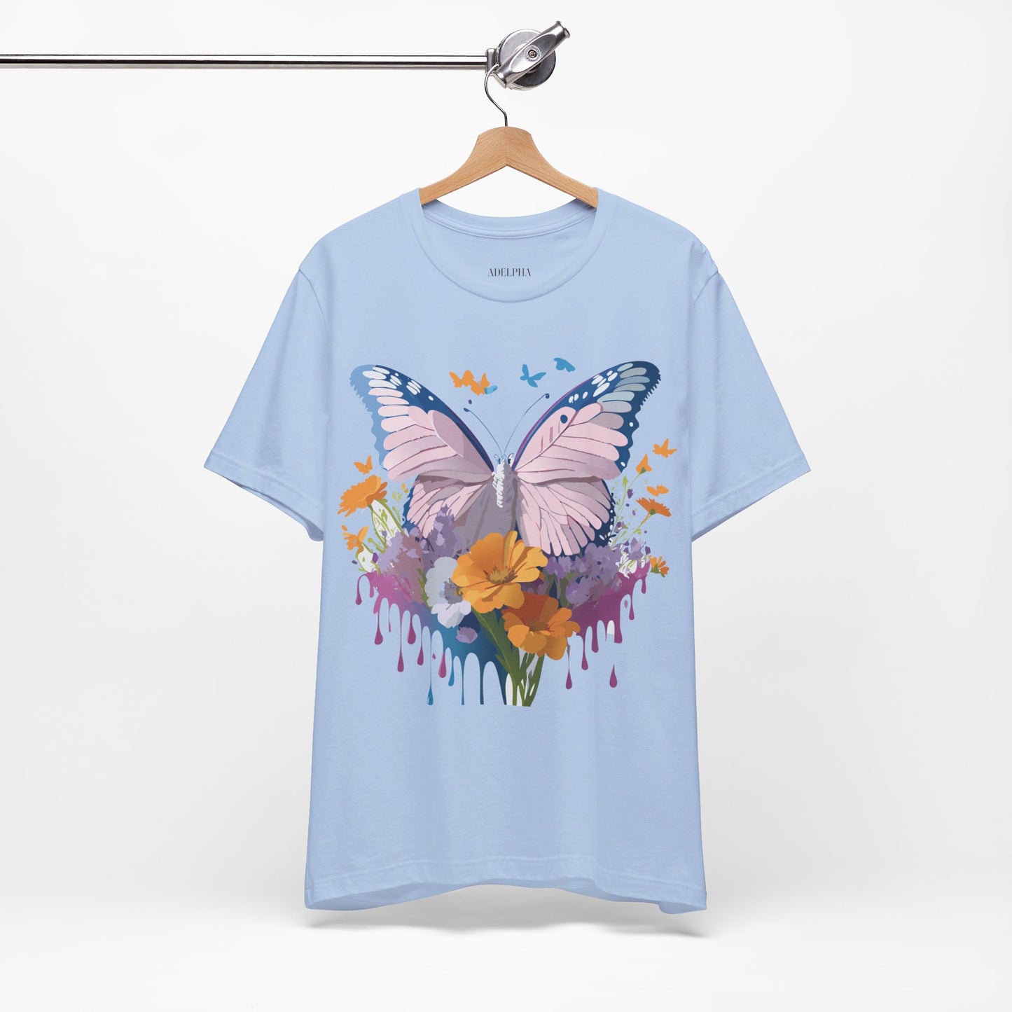 T-shirt en coton naturel avec papillon