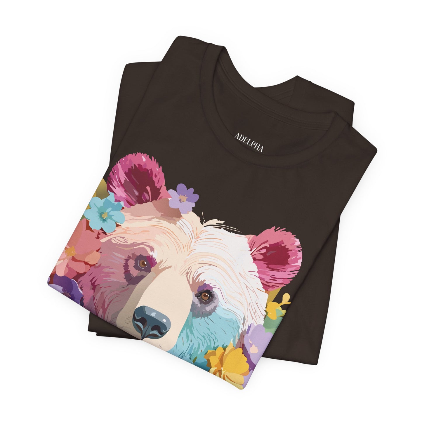 Natural Cotton Tee Shirt with Bear