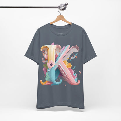 Natural Cotton Tee Shirt - Letters Collection - K Printify