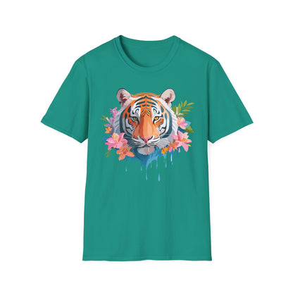 Tiger Shirt Unisex Animal Tee Gildan Softstyle 64000 Cotton Tee