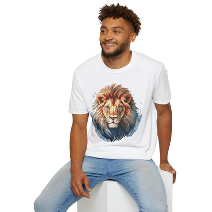 Unisex Lion Shirt Gildan Softstyle 64000 Tee 100 Percent Ring Spun Cotton