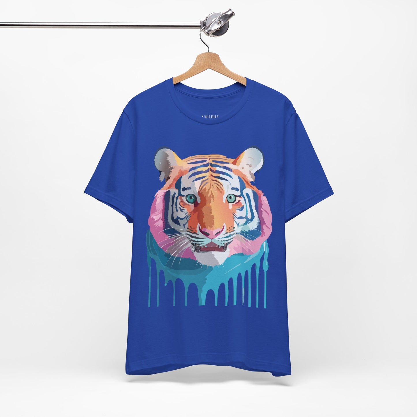 Natural Cotton Tee Shirt with Tiger