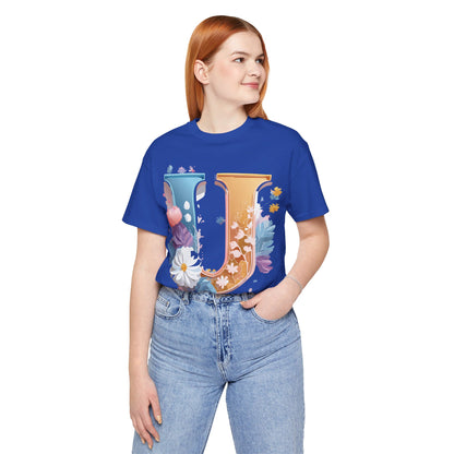 Natural Cotton Tee Shirt - Letters Collection - U Printify