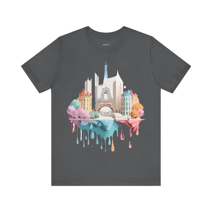 Natural Cotton Tee Shirt - Beautiful Places Collection - Paris Printify