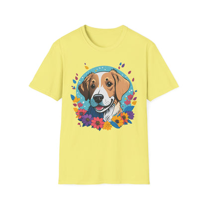 Unisex Dog Shirt Animal Print Tee Gildan Softstyle 64000 Cotton