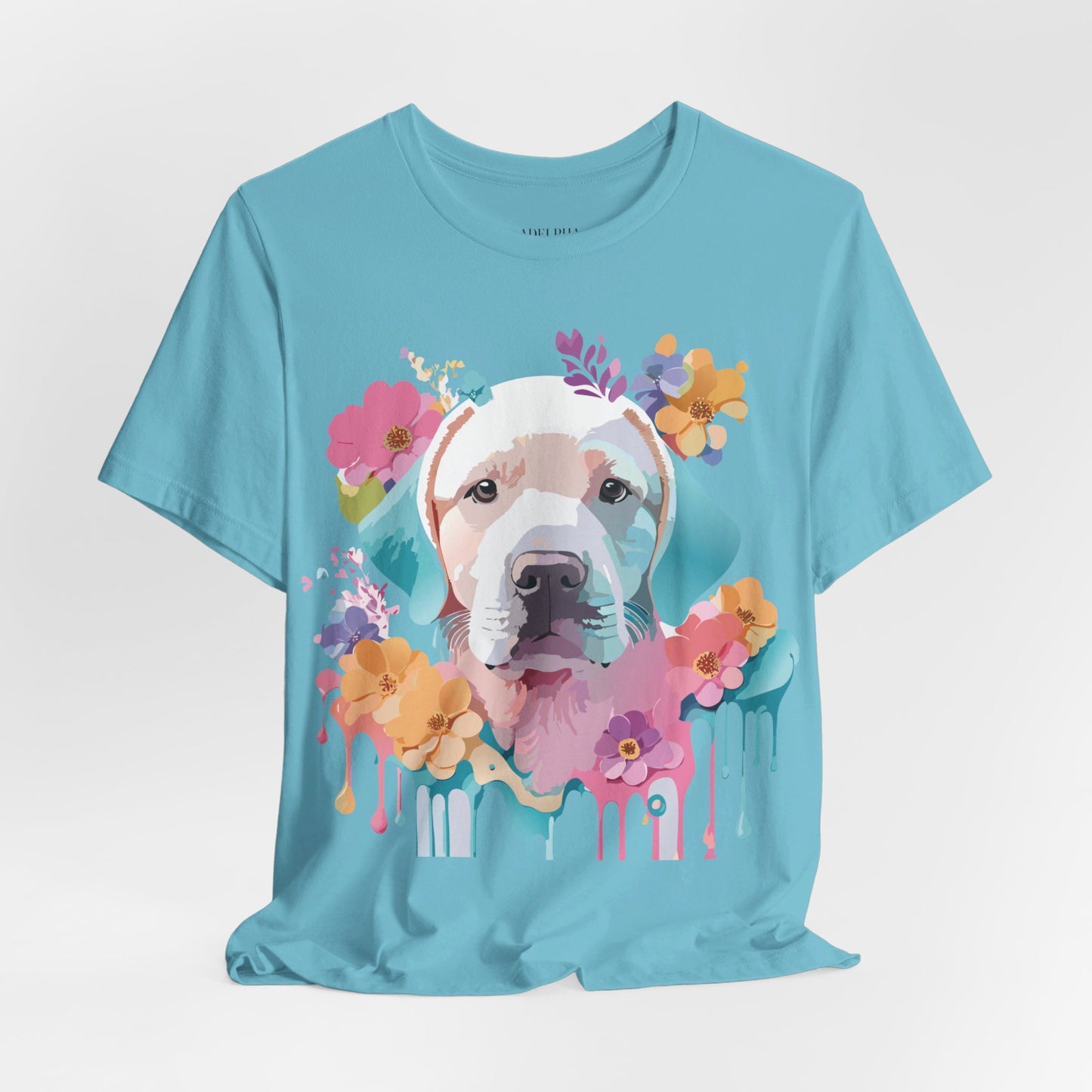 Natural Cotton Tee Shirt with Dog