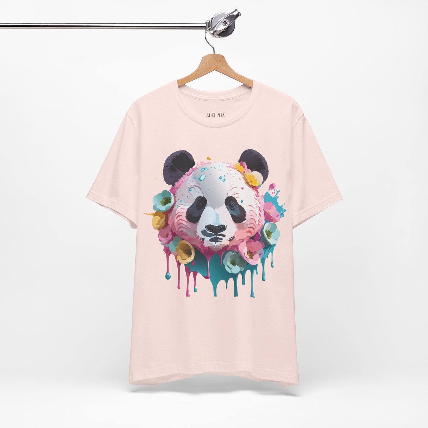 Natural Cotton Tee Shirt with Panda