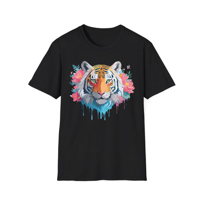 Tiger Shirt Unisex Animal Tee 100 Percent Ring Spun Cotton Softstyle