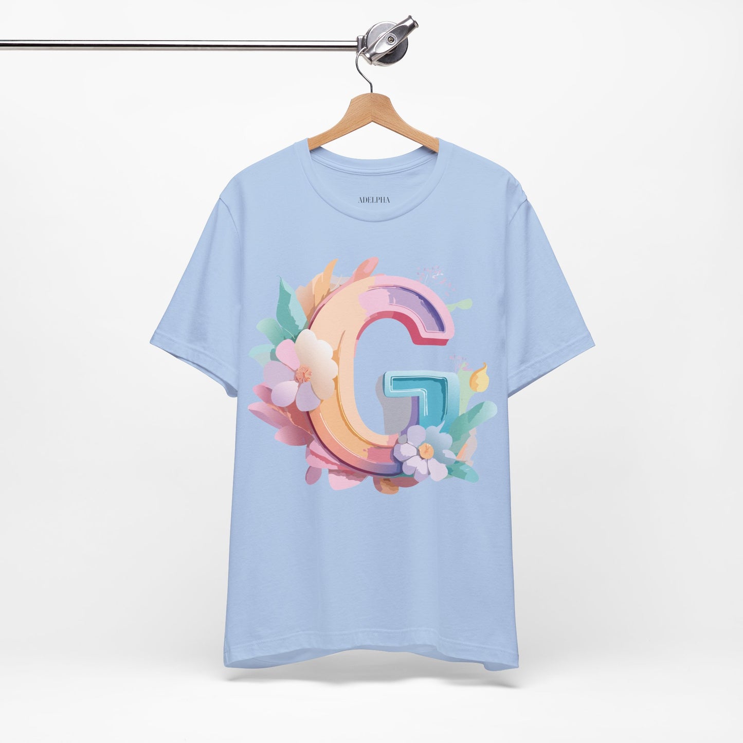 Natural Cotton Tee Shirt - Letters Collection - G