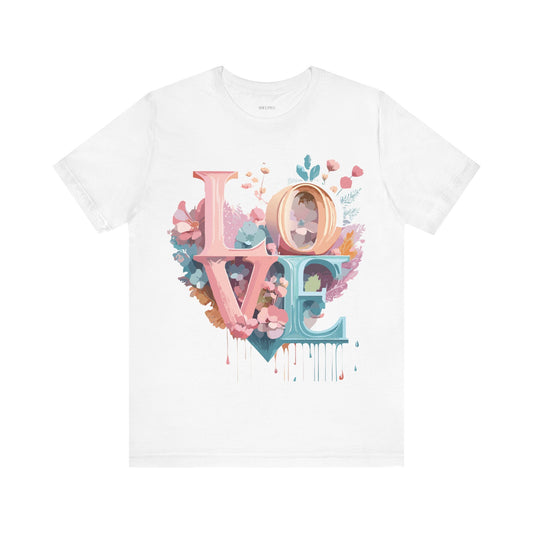 T-Shirt aus natürlicher Baumwolle – Love Story-Kollektion