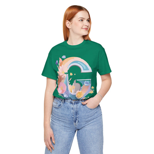 Natural Cotton Tee Shirt - Letters Collection - G Printify
