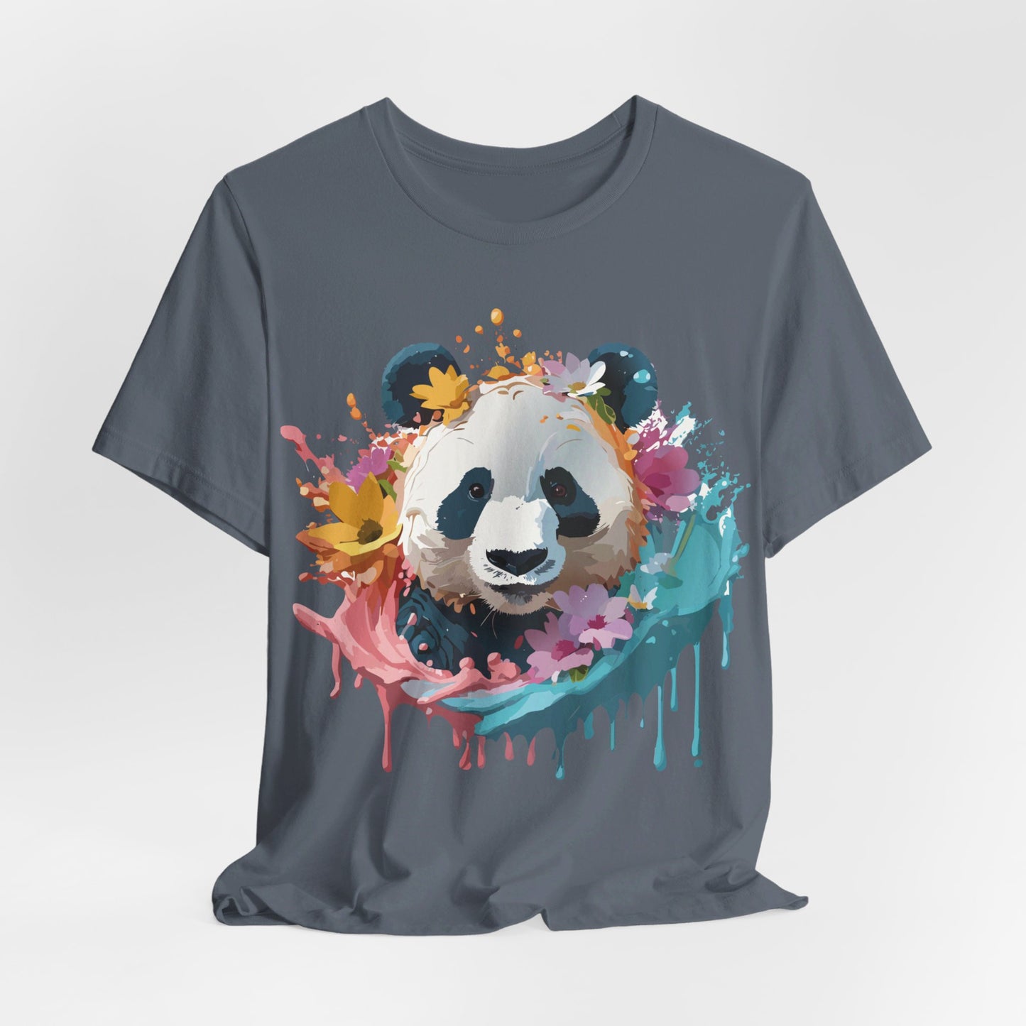 Natural Cotton Tee Shirt with Panda