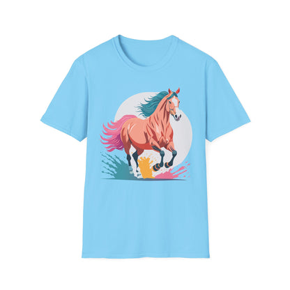 Unisex Horse Shirt Tee Gildan Softstyle 64000 Premium Ringspun Cotton