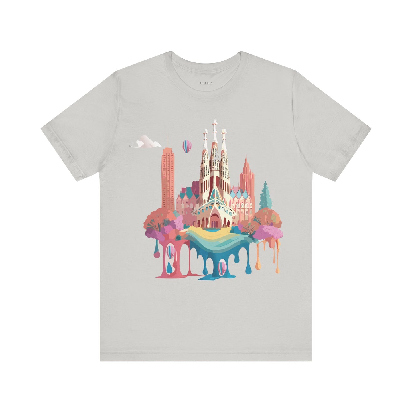 Natural Cotton Tee Shirt - Beautiful Places Collection - Barcelona