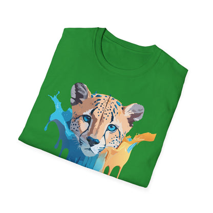 Unisex Cheetah Print Tee Softstyle Gildan 64000 Ring Spun Cotton Tee