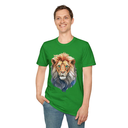 Floral Lion Shirt Unisex Tee Softstyle Gildan 64000 Comfort Fit